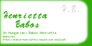 henrietta babos business card